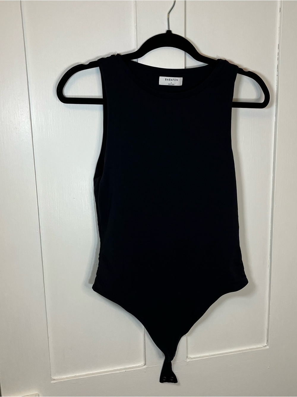Babaton Black contour Sleeveless High-Neck Bodysuit